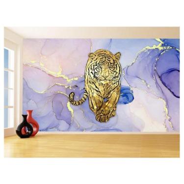 Imagem de Papel De Parede 3D Animais Pop Art Tigre Felino 3,5M Pxa117 - Você Dec