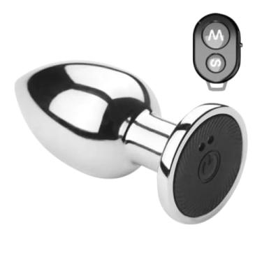 Imagem de Plug Anal De Luxo Médio Com 10 Vibrações E Controle Remoto Brinquedo Erótico Recarregável Premium