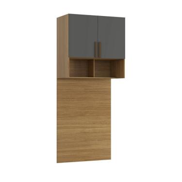 Imagem de Módulo Cabeceira Aéreo Solteiro Altezza Freijó/Titânio