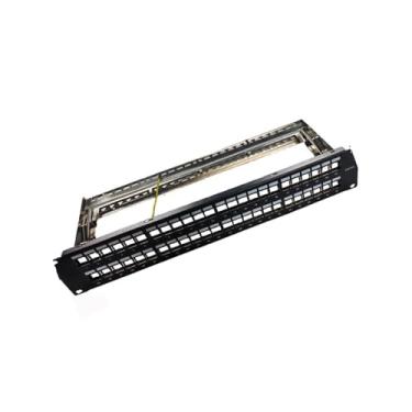 Imagem de 2U 48 Portas FTP Patch Panel Frame Modular Blank Patch Panel Wallmount ou Rackmount Blank Keystone Jack Patch Panel