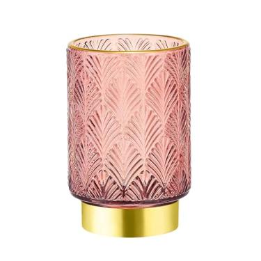 Imagem de LEICURACE Organizador de pincéis de maquiagem, porta-escovas de dentes, porta-lápis de mesa, copo de pincel de vidro vintage multifuncional (A42-4-US)