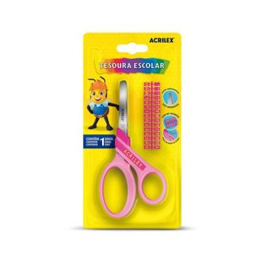 Imagem de Tesoura Acrilex Letras Rosa
