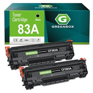 Imagem de Cartucho de toner compatível com Greenbox para HP 83A CF283A CF283AD para HP Laserjet Pro MFP M125nw M125a M127fn M127fw M202dw M225dw M225dn M201dw Printer (2 preto)