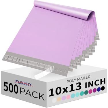 Imagem de Fuxury Envelopes de poliéster 10 x 13 polegadas 500 peças, sacos de transporte resistentes para roupas a granel, envelopes autoadesivos para envio de correspondência, sacos de poliéster à prova d'água