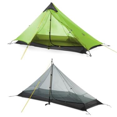 Imagem de Barraca LANSHAN 1 Pessoa, Ultraleve, Impermeável, 3 Estações - Verde para Camping e Trekking