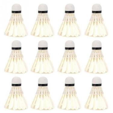 Imagem de Peteca Para Badminton Pena De Ganso - 12 Peças - Zgp