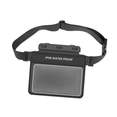 Imagem de kowaku Pochete à prova d'água para celular, compatível com tela sensível ao toque, IPX8, à prova d'água, para natação, mergulho, bolsa para dinheiro, Preto