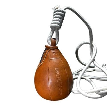 Imagem de Tachiuwa Saco de velocidade de boxe Equipamento de treinamento de boxe, altura ajustável Saco de couro pendurado Speedbag para exercícios de fitness em casa