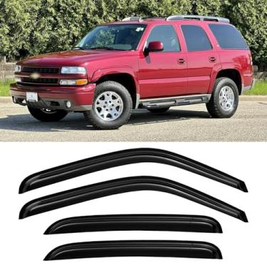Imagem de Cxdar Viseiras de proteção de chuva de janela para Chevy Tahoe 2000-2006, defletores de proteção de vento para GMC Yukon 00-06