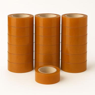 Imagem de Kit Fita Adesiva Larga Durex 1-20 Unidades Laranja 250m Embalagem Fechamento Caixa Resistente