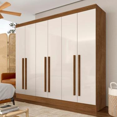 Imagem de Guarda Roupa Casal 6 Portas 2 Gavetas Ester Freijó/off Premium - M.a