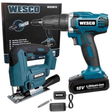 Imagem de Parafusadeira e Furadeira 18V com Bateria e Carregador e Serra Tico-Ti