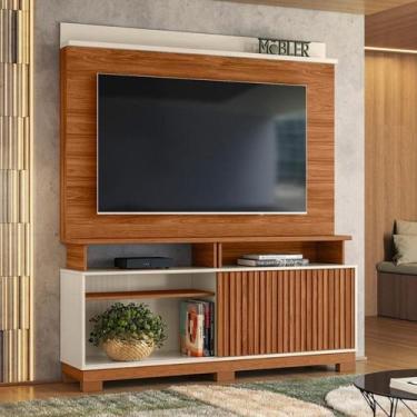 Imagem de Estante Home Theater Dallas 1.6 para TV até 70 - Mobler, Cinamomo Mel/
