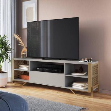 Imagem de Rack para Tv 65 Polegadas Estilo Industrial 180cm Arena/Dourado