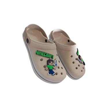Imagem de Sandália Fechada Jogo Eletrônico Masculina Personagem Leve (Bege/Bege, BR, Criança de 9 a 12 anos, Faixa Numérico, 35, 36)