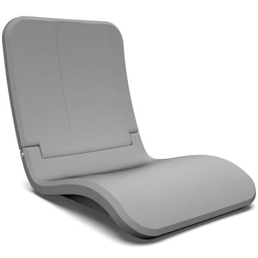 Imagem de Coast – Cadeira de piscina portátil moderna – Cadeira dobrável para adultos para piscina, praia, não autorizada e estádio – Plástico durável com suporte para as costas – Cinza