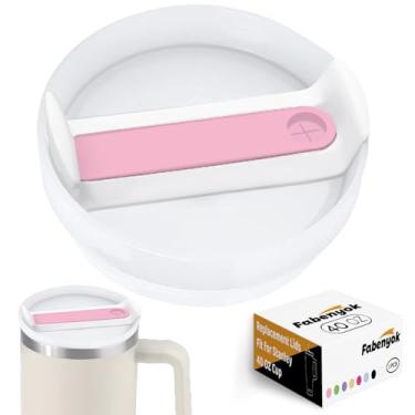 Imagem de Tampa de copo de substituição de 1,134 g para copo Stanley, 1 pacote de tampas de substituição, capas de copo à prova de derramamento para acessórios Stanley Cup (opaco - rosa)