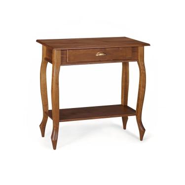 Imagem de Bancada Aparador Mini Lavabo 1 Gaveta Pés Luiz XV Dália 3062 Linz Móveis - Imbuia Glazer