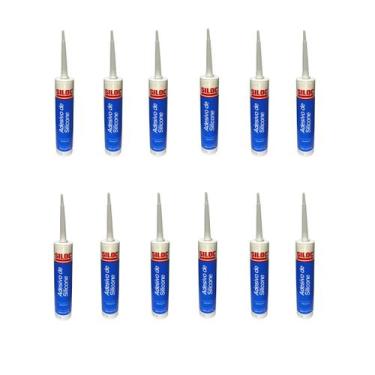 Imagem de Silicone Acético Branco Siloc - 12 Unidades