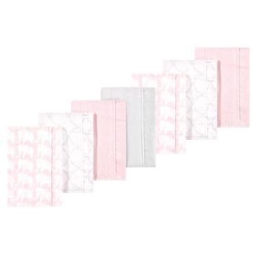 Imagem de Luvable Friends Hudson Baby, flanela para arrotar panos, pacote com 7, Elefante doce, 14x20 inches