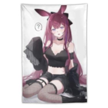 Imagem de LIEGBMEU Sexy Bikini Hot Anime Girl Tapeçaria 101.6 cm x 152.4 cm Interior Exterior Wall Quilt Art Decoração de Tapeçaria Caprichosa, AF174