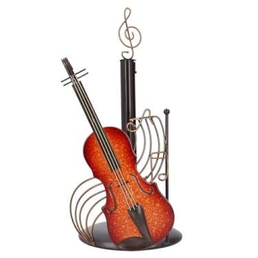 Imagem de LiebeWH Suporte de Toalhas de Papel de Ferro para Dispensador de Rolo Em Forma de Violino da Bancada de Cozinha Com Base Não Deslizante