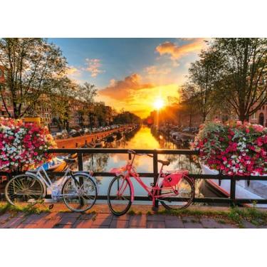 Imagem de Ravensburger Puzzle 2D 1000 elementów: Rowery w Amsterdamie, Stary design