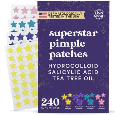 Imagem de Adesivos para espinhas LivaClean Star com hidrocolóide e ácido salicíl