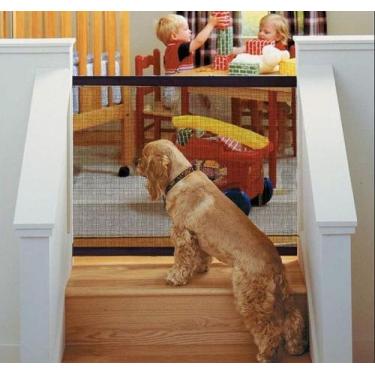 Imagem de Tela Portão Grade De Porta Cachorros Pet Gate Cães Bebês 1,20 Largura 