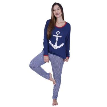 Imagem de Pijama Longo Estampado Feminino -c9 BICHINHO LONGO - BELLA DA SERRA MO