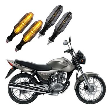 Imagem de KIT 4 Setas Esportivas Pisca de Led Modelo P26 Para Moto CG 150 TITAN 