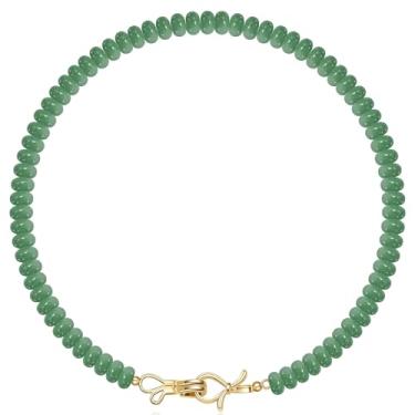 Imagem de Colar de pedras preciosas, gargantilha com contas, para mulheres, melhores amigas, presentes de aniversário para adolescentes, coisas modernas, meias de Natal para ela, laço de ouro 14K, joia de pedra