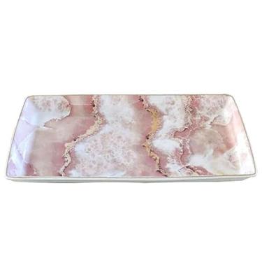 Imagem de Travessa retangular Nero Rose em cerâmica L34xP16xA3,5cm rosa