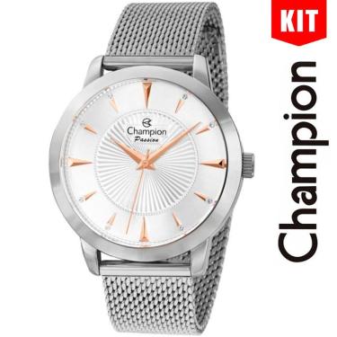 Imagem de Relógio CHAMPION feminino analógico prata CN29258I