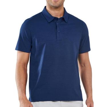Imagem de Camisa polo masculina NORTHYARD de manga curta azul marinho tamanho M