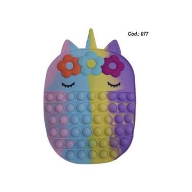 Imagem de Brinquedo antiestresse Pop It Bag para crianças de 22 x 18 cm de silic