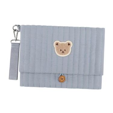 Imagem de Dynwave Organizador de fraldas de pano para bebê, bolsa para fraldas reutilizável para carrinho de bebê, organizador de bolsa para quarto de hotel, compras ao, Azul