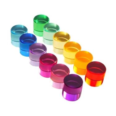 Imagem de Dynwave Conjunto de 12 Blocos Coloridos para Crianças, Brinquedos de Empilhar, Desenvolvimento Motor, Diâmetro 2,5 cm