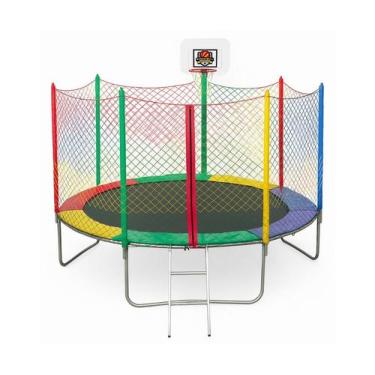 Imagem de Pula pula 3,05 mais jogo de basquete - TRAMPOLIM BRINQUEDOS