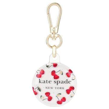 Imagem de Kate Spade New York Suporte AirTag com clipe de anel dourado - Capa protetora para Apple AirTag - Cherry Dot