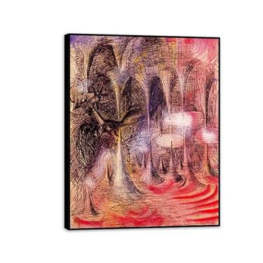 Imagem de Remedios Varo, arte de parede, gruta, mágica, impressão em tela, pôster de arte surrealista, remédios, decoração, arte, para sala de estar, quarto, decoração de casa, presente, 40 x 30 cm, moldura