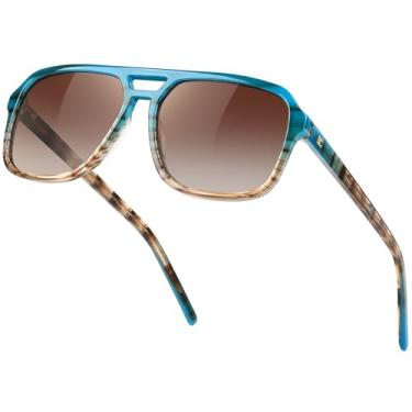 Imagem de BIRCEN Óculos De Sol Polarizados Da Moda Para Mulheres - Aviador Quadrados Acetato Com Proteção Uv Homens