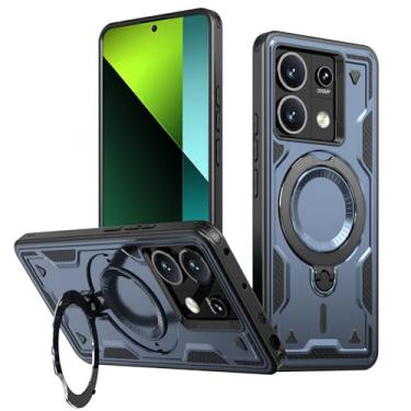 Imagem de SORAKA Capa para Xiaomi Redmi Note 13 Pro 5G com suporte,compatível com MagSafe,Capa Redmi Note 13 Pro 5G com chapa de ferro Capa resistente que absorve choques Proteção contra quedas de nível militar