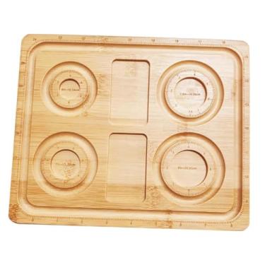 Imagem de Vaveren Placa de miçangas de madeira bandeja de miçangas prático suporte reutilizável esteira de design de jóias para fazer pulseiras, ferramenta de miçangas