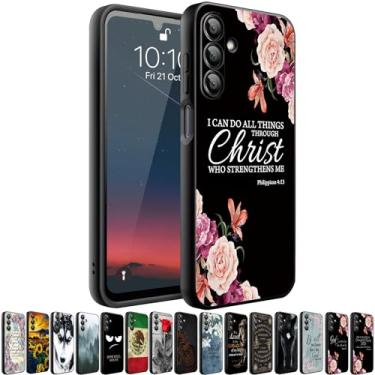 Imagem de HQUSZPT Capa de telefone compatível com Samsung Galaxy A17 5G, capa protetora fina à prova de choque para homens, mulheres, meninas, meninos, crianças, Filipenses 4:13, flores de pônei