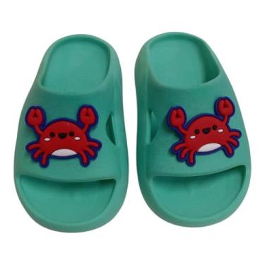 Imagem de Chinelo Nuvem Caranguejo Infantil Leve Divertido Unissex (Turquesa, Normal, BR, Criança de 9 a 12 anos, Faixa Numérico, 25, 26)