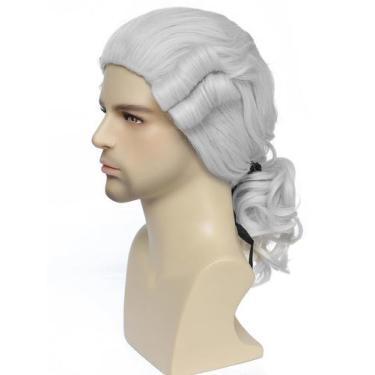 Imagem de Peruca Traqur Judge Colonial Grey Sintética Fibra Sintética para Homen