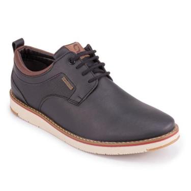 Imagem de Sapato Masculino Casual Oxford PedShoes em Couro, Preto, 40