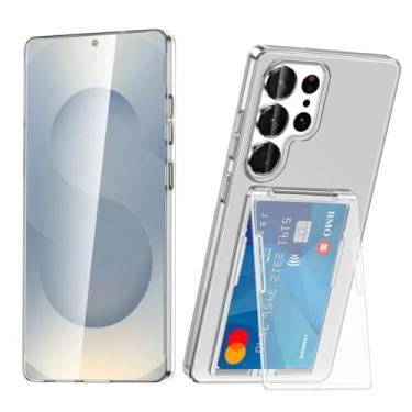 Imagem de Capa tipo carteira com suporte para cartão para Galaxy S24 Ultra, à prova de choque, com suporte, capa protetora (para Galaxy S24 Ultra/transparente)