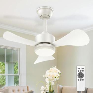 Imagem de Ventilador De Teto Silencioso E Econômico Com Luz Led, 3 Cores Ajustáv